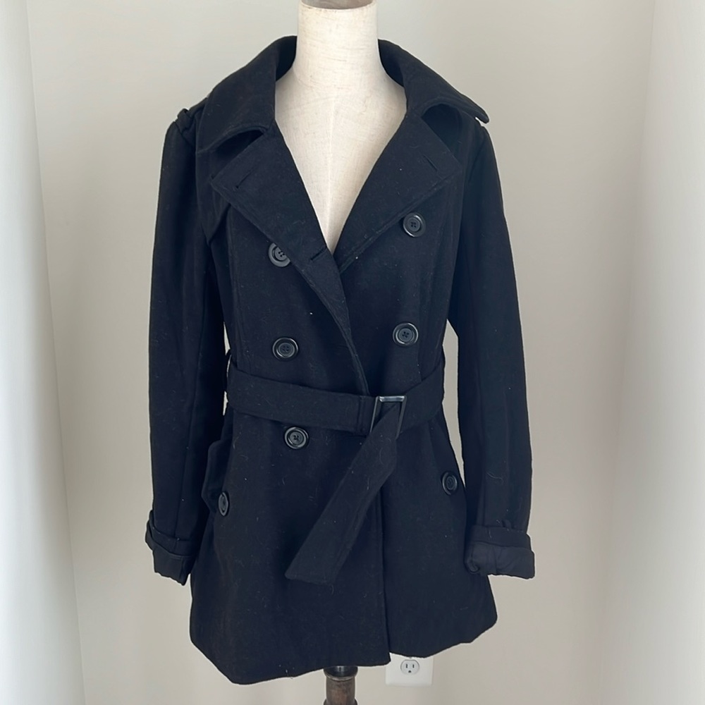 | ambience apparel | black, outer coat size Large